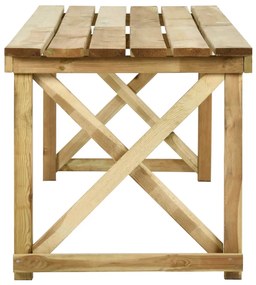 Mesa de jardim 200x79x75 cm madeira de pinho impregnada