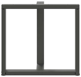 Pés para mesa de jantar em forma de T, 2 peças, antracite, 80x35x(72-7