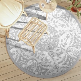 vidaXL Tapete de exterior ARAKIL ARAKIL Cinzento claro 120x180 cm PP