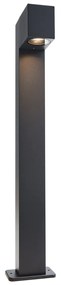 Candeeiro de chão moderno para exterior preto 65cm com tomada IP44 - Baleno Moderno