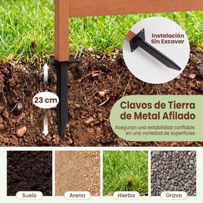 1x Painel de Privacidade para Jardim, 93 x 63,5 x 154,5 cm, Instalação Flexível, Castanho