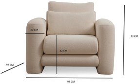 Cadeira Wing Lily – Creme – 98x97x73 cm