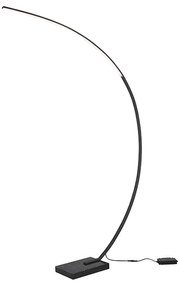 Candeeiro de pé design preto com LED regulável - Dina Design