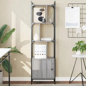 vidaXL Estante c/ porta 44,5x30x154,5 cm deriv. madeira cinza sonoma