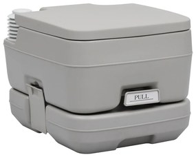 30136 vidaXL Sanita portátil para campismo 10+10 L cinzento