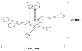Candeeiro Chandelier Flower – Branco – 64 x 64 cm