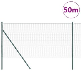 Cerca Hexagonal vidaXL Verde 1,2x50 m Aço