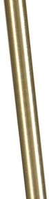 Candeeiro de pé dourado/latão com abajur em veludo preto 40/40 cm - Parte Clássico / Antigo