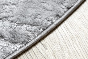 Tapete MEFE moderno  Circulo 8722 Linhas vintage - Structural dois níveis de lã cinza cinzento / branco