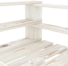 Poltrona de paletes para jardim madeira branco