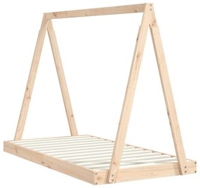 Estrutura de cama infantil 80x160 cm pinho maciço