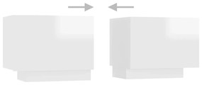 Mesa-de-cabeceira 100x35x40 cm aglomerado branco brilhante