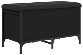Banco de arrumação 82x42x45 cm derivados de madeira preto