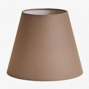 Abajur De Tecido Caracas Castanho Moka & Ø25 Cm - Sklum