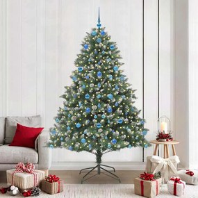 vidaXL Árvore de Natal Artificial Verde 210 cm PVC, Plástico e Aço
