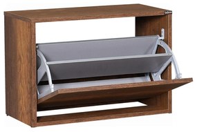 Sapateira "Harmony" - 60 x 42 x 30 cm - Nogueira - Design Moderno