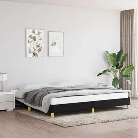 Estrutura de cama sem colchão 200x200 cm tecido preto