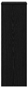 Suportes de Plantas 2 pçs Carvalho Preto 25x25x80 cm Madeira Revestida