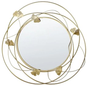 Espelho de parede redondo em metal dourado ø 47 cm ANGLET Beliani