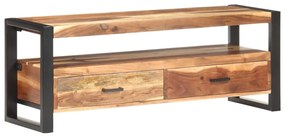 vidaXL Móvel de TV 120x35x45 cm madeira maciça c/ acabamento a mel