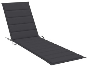Espreguiçadeiras 2 pcs com almofadão antracite teca maciça