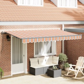vidaXL Toldo Retrátil Multicolor 400 x 200 cm Poliéster, Alumínio