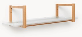 Estante em madeira de carvalho com prateleiras de vidro Alex