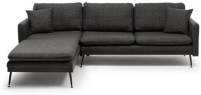 Sofá de Canto Reya – Cinzento Escuro – 245x85 cm