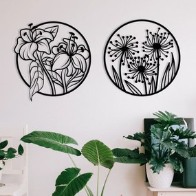 Acessório Decorativo de Parede em Metal Mucbir – Preto – 100 x 50 cm