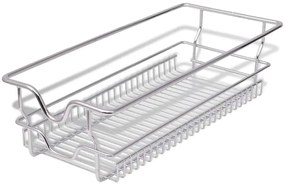 Cestos de arame extraíveis 2 pcs 300 mm prateado