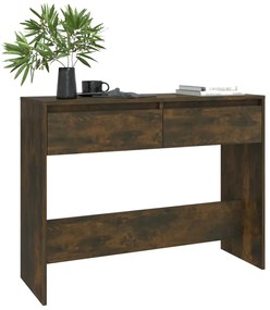 Mesa consola 100x35x76,5cm derivados de madeira carvalho fumado