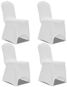 vidaXL Capa extensível para cadeira 4 pcs branco