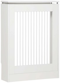 HOMCOM Resguardo Aquecedor MDF Moderno Prateleira Sala Estar Quarto Escritório 60x18x84cm Branco