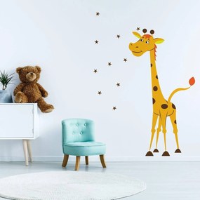 Autocolante de Parede – Giraffe Adorabile – Amarelo e Castanho – 60x11
