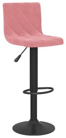 Bancos de bar 2 pcs veludo rosa