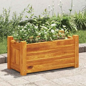 Canteiro elevado de jardim 50x25x25 cm madeira de acácia
