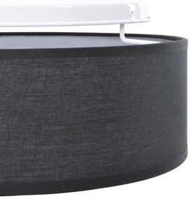 Luzes de Teto Montagem Embutida Preta Ø 38 cm Tecido E27