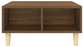 Mesa de centro 60x60x30 cm derivados madeira carvalho castanho