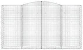 Cestos gabião arqueados 3pcs 400x50x220/240cm ferro galvanizado