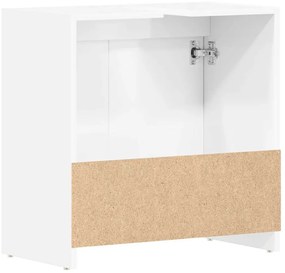 Armário casa de banho 60x33x61 cm contrapl. branco brilhante