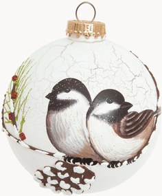 Ornamento para árvore de Natal pintado à mão Bird Couple