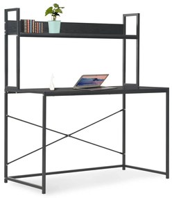 vidaXL Secretária de computador 120x60x138 cm preto