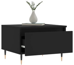 Mesas de centro 2 pcs 50x46x35 cm derivados de madeira preto
