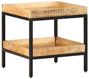 Mesa de Apoio 45x45x45 cm Madeira Sólida de Mangueira Rugosa