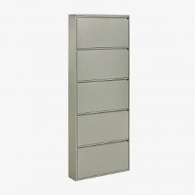 Armário Para Sapatos Em Aço Logan 5 Portas & Verde Laurel - Sklum