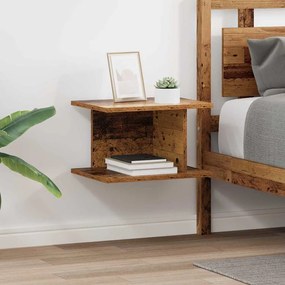 vidaXL Mesa-de-cabeceira 2 pcs Madeira antiga 40 x 30 x 25 cm