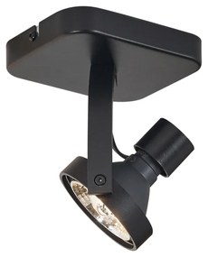 Foco de teto de design preto GU10 70mm giratório e inclinável - Vo Design