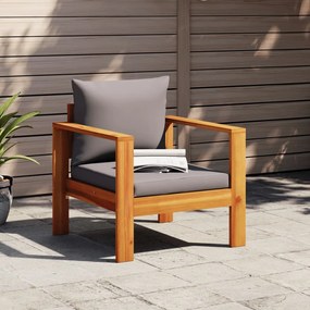 Cadeira de jardim com almofadões madeira de acácia maciça