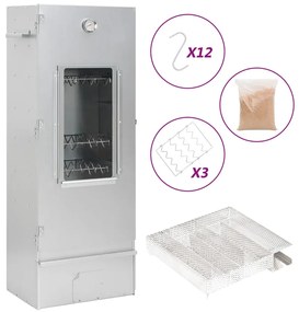 vidaXL Defumador p/ churrasqueira c/ gerador fumo frio aço galvanizado