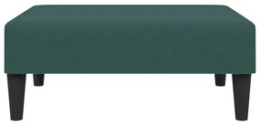 2 pcs conjunto de sofás veludo verde-escuro